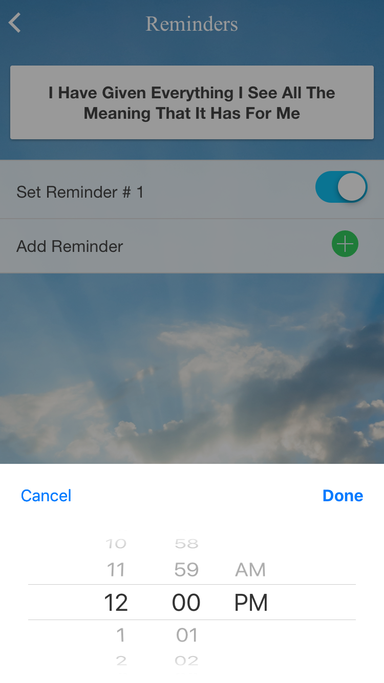 Reminders View